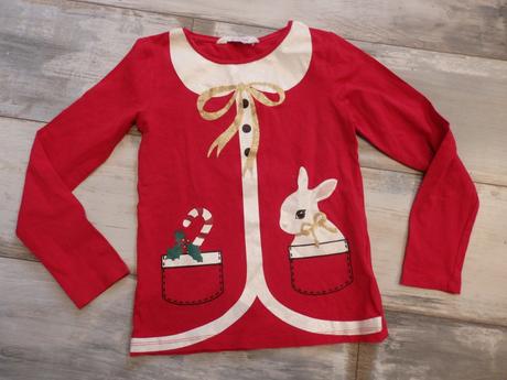 Vianočné tričko 122/128, h&m,122