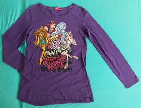 Fialové tricko monster high, 158