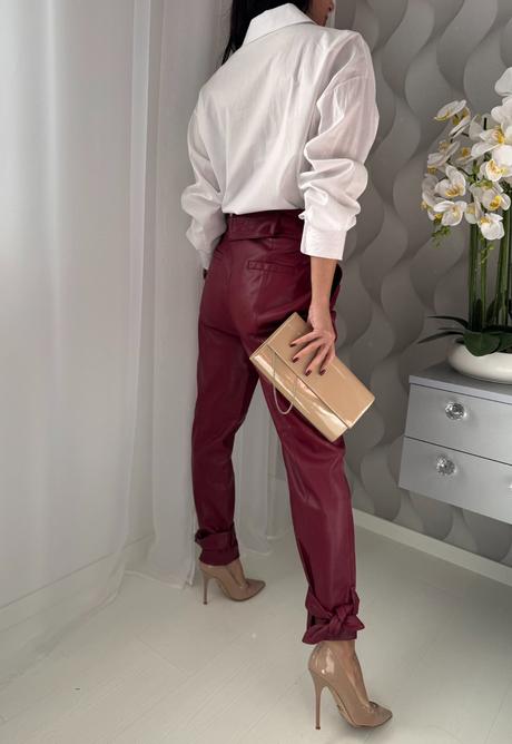 Karl lagerfeld - koženkové nohavice, xs