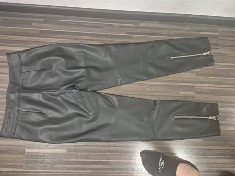 Zara kožené nohavice, zara,s
