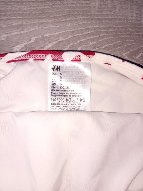 Červené plavky, h&m,m
