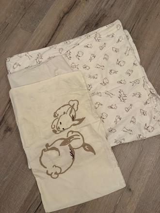 Babatkovske obliecky + gumena plachta bez gumiciek, šírka (cm): 110,dĺžka (cm): 120