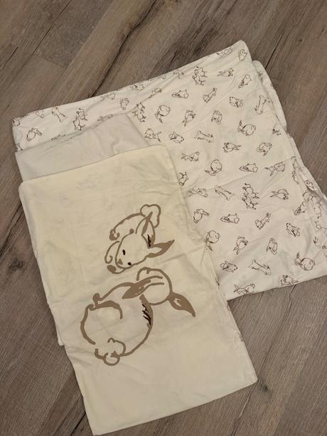 Babatkovske obliecky + gumena plachta bez gumiciek, šírka (cm): 110,dĺžka (cm): 120