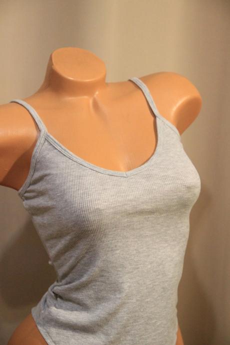 Šedý body top, xs, xs
