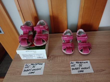 Dievčenské sandále zn.protetika veľ.26, protetika,26