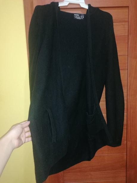 Pánsky dlhý sveter s kapucňou, pull&bear,m