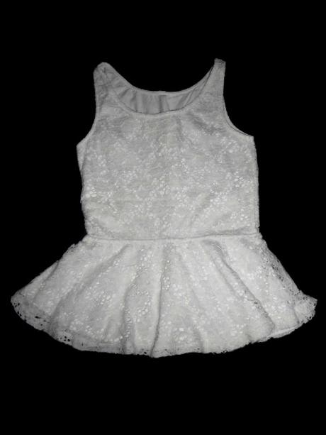 Krajkové podšité tričko, h&m,146