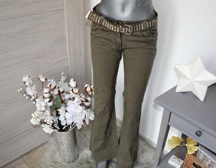 Dámske olivové nohavice-s, s