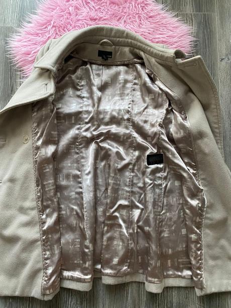 Maslový vlnený kabát, h&m,34