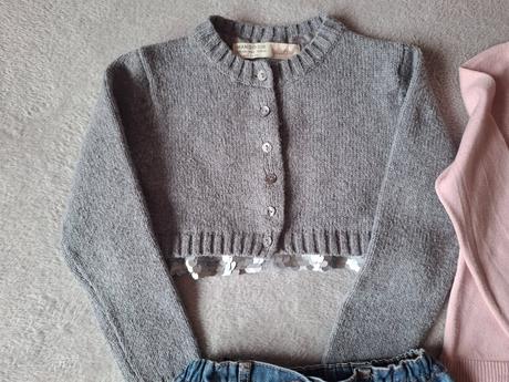 Bolerká, svetrík a sukňa, 104, h&m,104