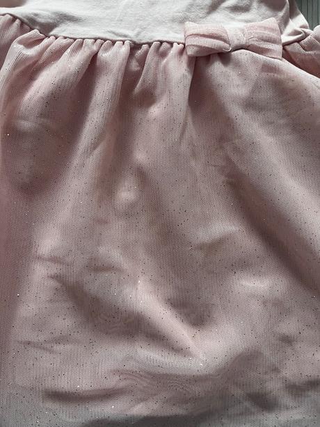 Trblietave pudrovo ružové šaty, h&m,74