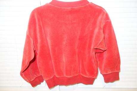 Oranžový zamatový pulóvrik, 68