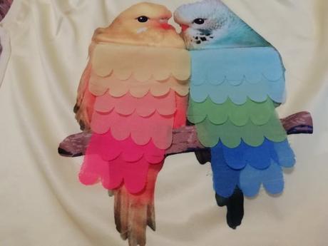 Tričko s papagájmi v. 98/104, h&m,98