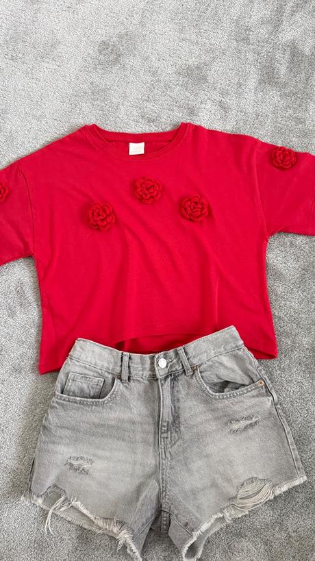 Tričko s háčkovanými kvetmi zara, zara,152