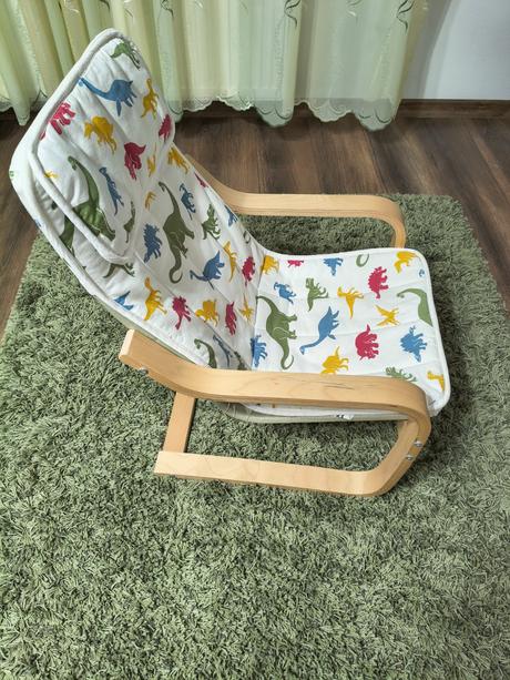 Detské kreslo ikea poäng (dinosaurí vzor),