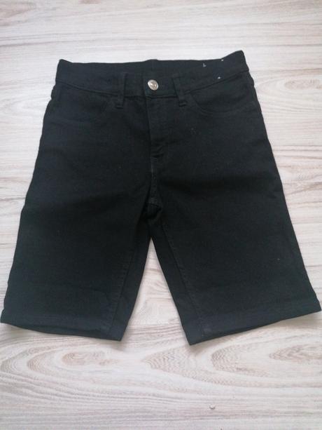 Riflové čierne kraťasy nove, h&m,128