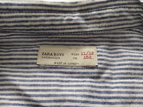 Chlapčenská pruzkovana košeľa., zara,152