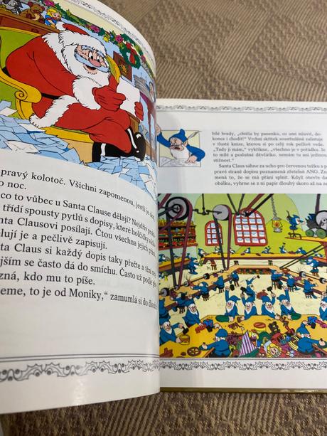 Stará retro kniha walt disney veselé vánoce 1991,