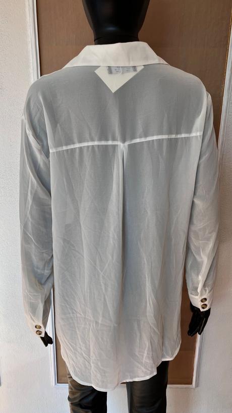 Dámska biela priesvitná blúzka bershka (26), bershka,s