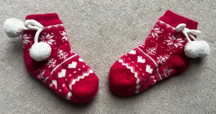 Hrubé zateplené ponožky pre dievča, 24