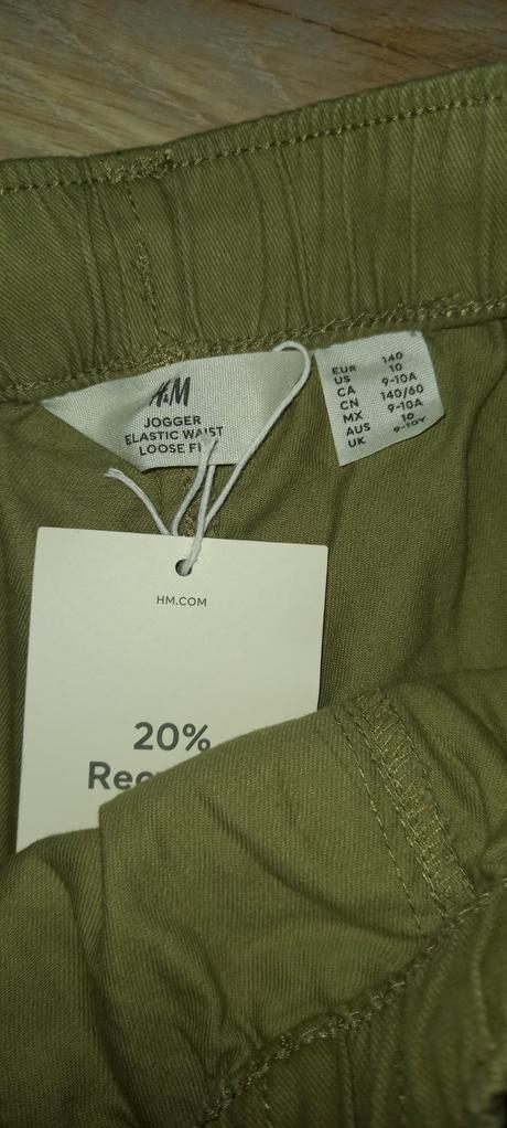 Bavlnene jogger nohavice h&m - nove, h&m,140