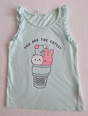 Tričko bledomodré, h&m,122