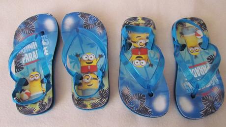 Šlapky s mimoňmi pre dvojičky 26, 26