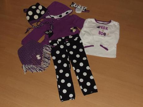 Bodkované nohavice a tričko peek boo, gymboree,92