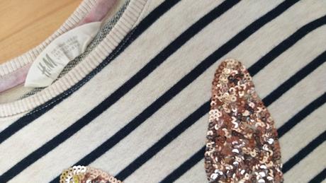 Zajkovská mikina 134/140, h&m,134