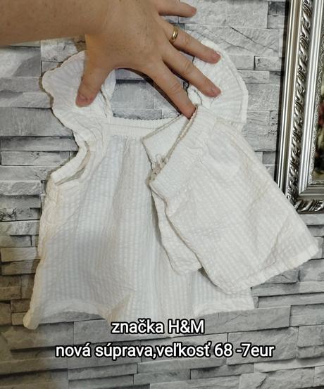 Moderná madeirova supravicka s volanmi, h&m,68