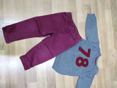 Chlapčenské nohavice so svetríkom, h&m,86