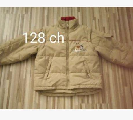 Velmi teplucka vetrovka 128 + vesta, disney,128