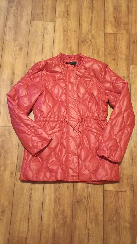 Nová červená prechodná prešívaná bunda, xxl