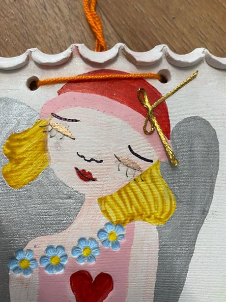 Krásny miniobrázok anjel víla šťastie a láska,