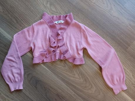 Bolerko 122-128, lem pretkávaný trbliet.niťou, h&m,122