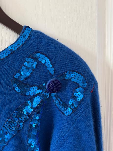 Hodvábny a vlnený sveter z 80. rokov, m