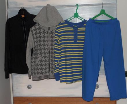 Bunda + mikina + pyžamko veľ.128, 122–134