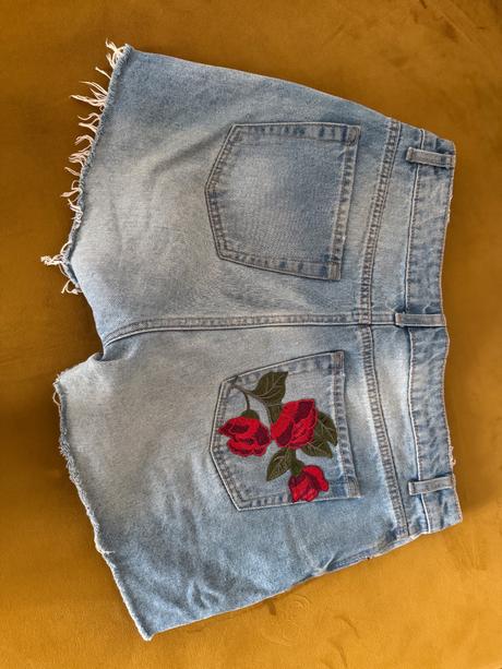 Dámske riflové šortky, s