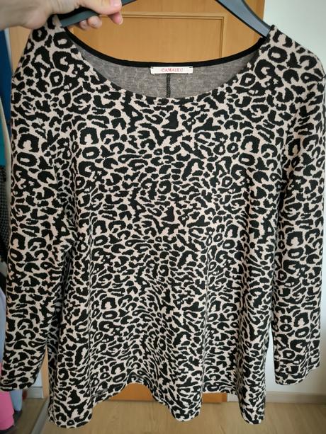 Tigrovaný svetrík, camaieu,xxl