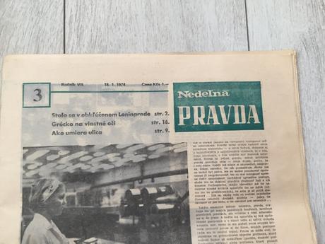 Stare noviny nedelna pravda 3, 18.1. 1974, 