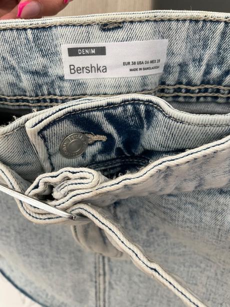 Rifľová minisukňa m, bershka,m