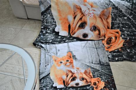 Posteľné obliečky-mačička+psík, 