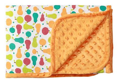 Baby ono luxusná obojstranná deka pomarančová 1410,