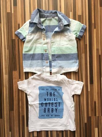 Set tričko + košeľa, f&f,68