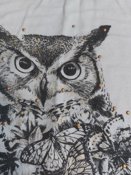 Tričko so sovou, clockhouse,l