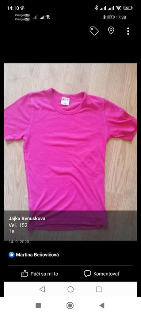 2x letné trička, 152