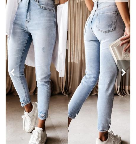 Džínsové modré nohavice, xs