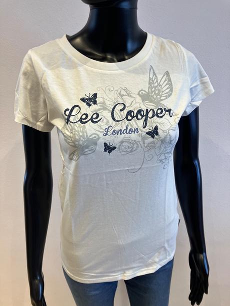 Dámske krémové tričko s potlačou a nápisom (38), lee cooper,m