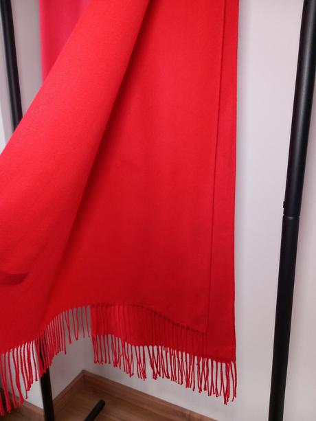 Červená kašmírová šatka/šál/pashmina, 