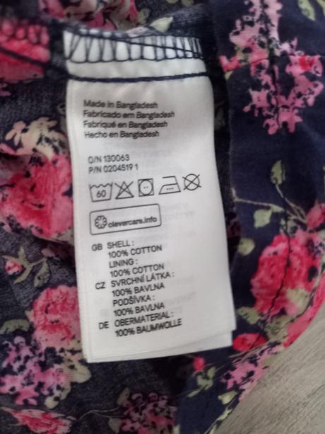 Kvietkované šaty, h&m,92